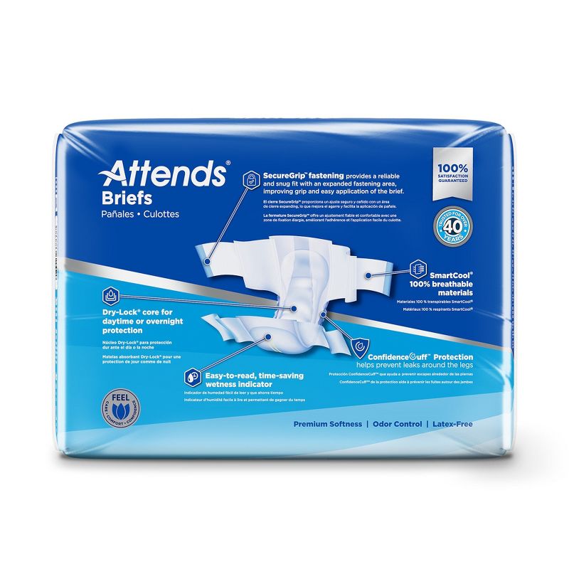 Attends Advanced Incontinence Briefs, Ultimate Absorbency, Unisex, 5 of 6