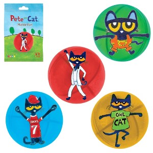 PICASSO-TILES 4 PC Pete the Cat Themed Character Marbles for Marble Run Race Track Set, STEM Toys for Kids 3+ - 1 of 4