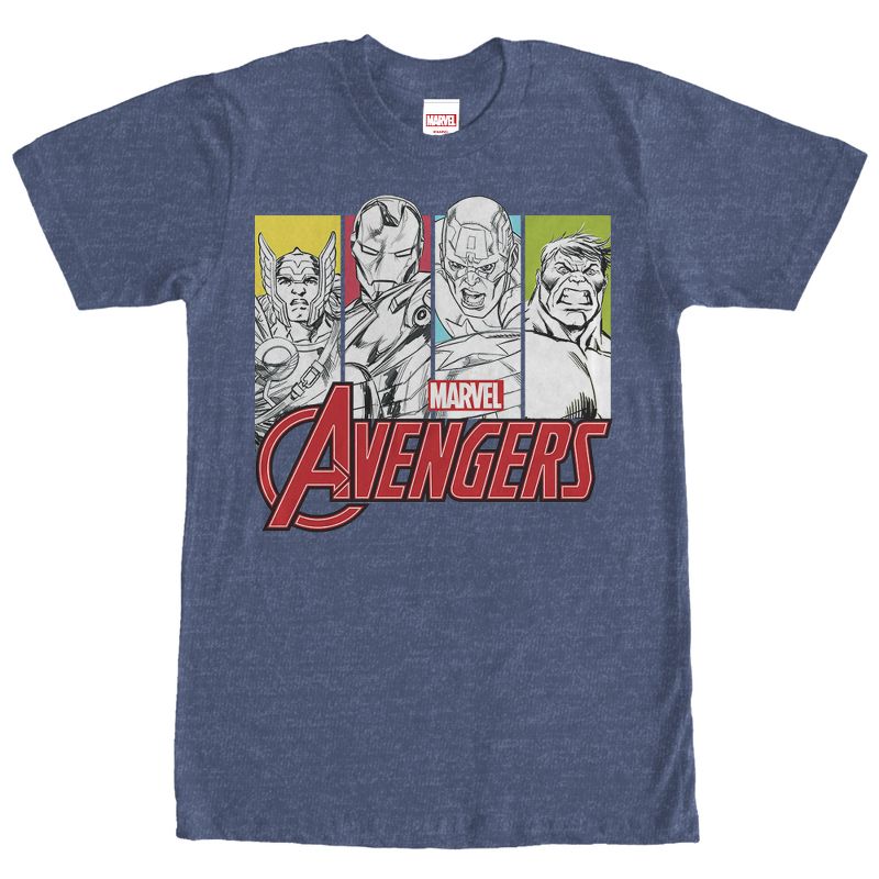 Men's Marvel Avengers Panels T-Shirt, 1 of 4