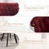 MOONMISS Set of 2 velvet bar chairs,Back pull point design, 360 degree rotation, back pull loop detachable design, rivet decoration - 4 of 4