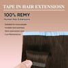 Jessie's Wig 16-26 Inch Tape In Hair Extensions 50g For Women Thin Hair Straight #2 Dark Brown 20 Pcs/Pack - 3 of 4