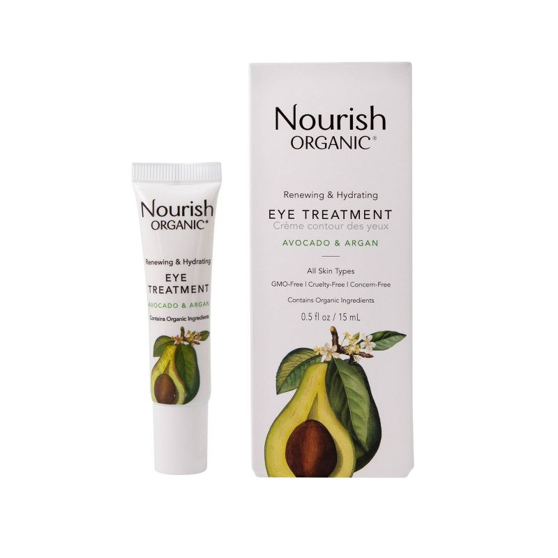 Nourish Organic Renewing &#38; Hydrating Eye Cream - Avocado &#38; Argan - 0.5 fl oz, 1 of 5