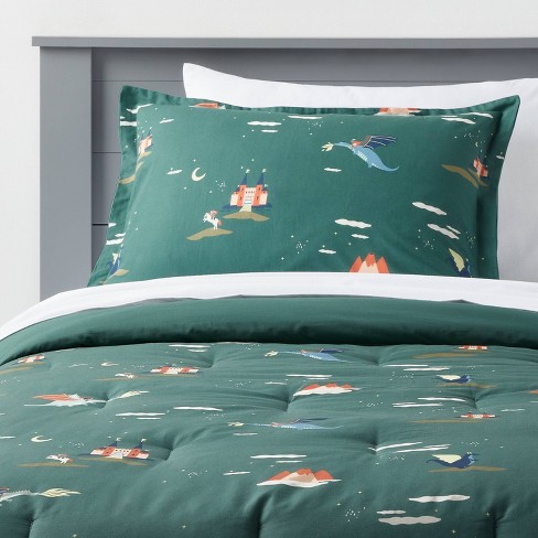 Full/queen Kids' Comforter Set Dragon Print - Pillowfort™: Percale, 3 ...