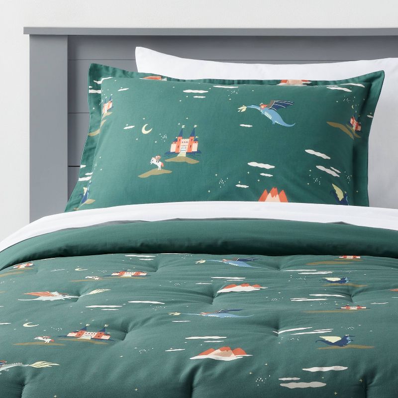 Kids' Comforter Set Dragon Print  - Pillowfort™, 1 of 7