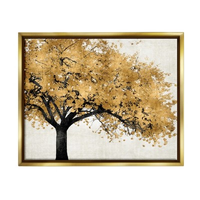 Stupell Industries Traditional Tree with Autumn Leaves over Neutral