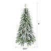 Christopher Knight Home Frostpine Pre-Lit Flocked Arificial Hinged Christmas Tree with LED Lights - 3 of 4