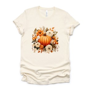 Simply Sage Market Pumpkin Floral Arrangement Short Sleeve Tee - 1 of 4