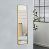 Full Length Mirror, Wall Mounted/ Floor Standing Dressing Mirror, Make Up Mirror With Wooden Frame For Bathroom - 3 of 4