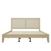 NicBex Natural Style Queen/King Solid Wood Bed Frame with Rattan Headboard,Modern Platform Bed for Bedroom,No Box Spring Needed - 2 of 4
