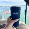 Pavilion Gift Company - Lake Life - 30 oz Travel Tumbler with 3D Silicone Wrap - Portable Drinkware - 2 of 4