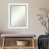 24" x 30" Eva White Framed Wall Mirror Silver - Amanti Art: Modern Beveled, No Assembly Required - 4 of 4