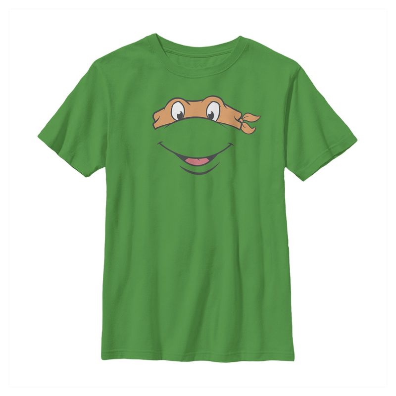 Boy's Teenage Mutant Ninja Turtles Michelangelo Face T-Shirt, 1 of 4