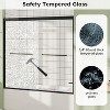 Zevemomo 56"-60"Wx58"H Bathtub Shower Door, Double Sliding Tub with 1/4"(6mm) Thick Clear Tempered Glass,Silent Soft-Close Shatterproof, Handle, Black - 3 of 4