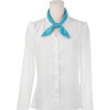 Elerevyo Women's Solid Satin Scarves Small Square Neck Scarf Neckerchief 19.7"x19.7" - 2 of 4