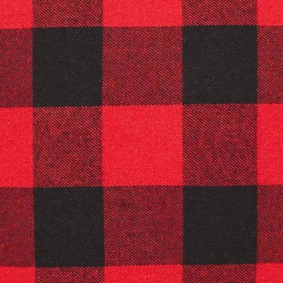 Rustic Cabin Plaid 18" Square Cotton Flannel Pillow with Sherpa Reverse