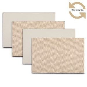 Dainty Home Chevron Reversible Premium Vegan Leather 12" x 18" Placemats Set of 4 - 1 of 3