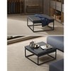LUIZ Collection - Ottoman, Square Coffee Table, Footstool, Reversible Top, Padded Seat, Side Table, Minimalist - 3 of 4