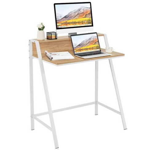 Costway Computer Desk Writing Workstation Study Laptop Table Home Office  Natural
