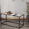Nordlys Industrial Coffee Table with Wood Top Industrial Style Living Room - 3 of 4