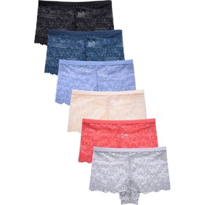 PACK OF 6 SOFRA WOMEN'S FLORAL LACE HIPSTER PANTY (LP9084LH) Multicolor SM - 1 of 2