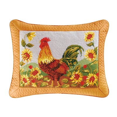 C&F Home 14" X 18" Morning Rooster Needlepoint Pillow