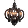 21"x24" 6-Light Wood Chandelier Ceiling Light - A&B Home - 2 of 4