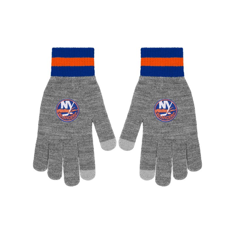 NHL New York Islanders Gray Big Logo Glove, 2 of 5