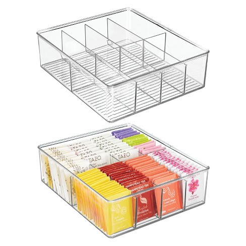 Mdesign Plastic Kitchen Cabinet Drawer Organizer Tray, 12 Long, 3 Pack -  Clear : Target