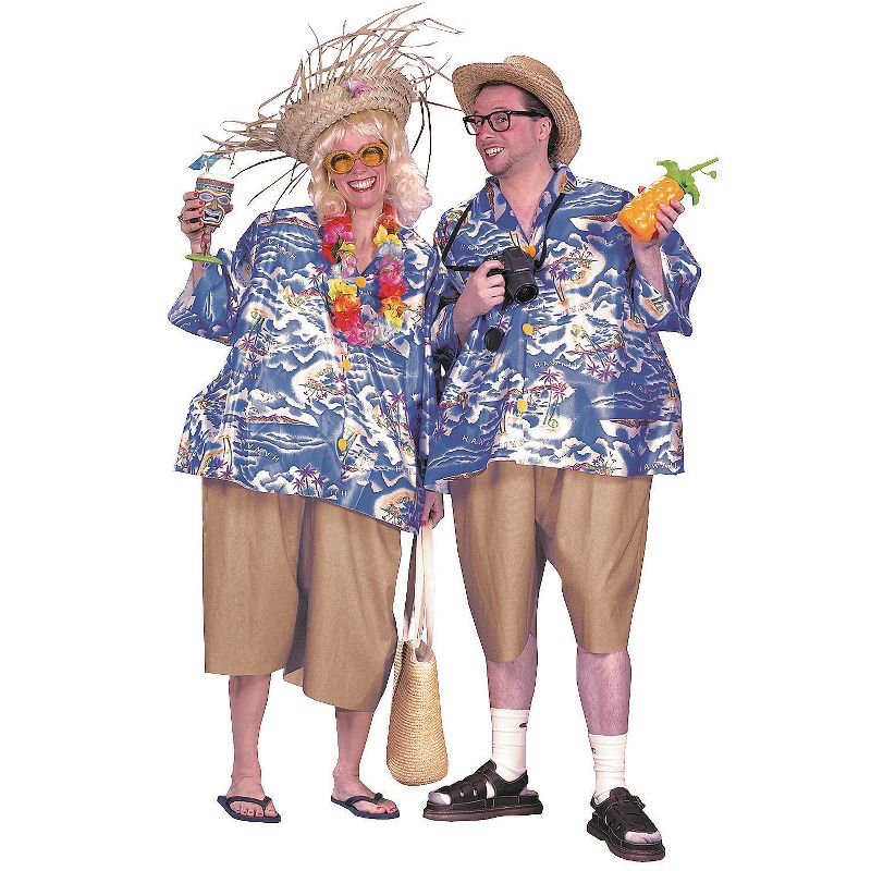 Fun World Adult Tacky Traveler's Outfit Costume - One Size Fits Most - Blue, 1 of 2