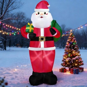 Joyfy 12 FT Giant Christmas Inflatable Decoration, Santa with Gifts Inflatable with Built-in LEDs for Xmas Party Indoor Outdoor Yard Lawn Decorations - 1 of 4