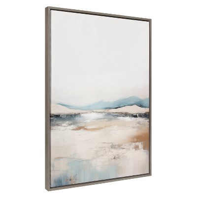 Kate & Laurel All Things Decor 31.5"x41.5" Sylvie Tranquil Landscape IV Framed Canvas by Amy Lighthall Gray