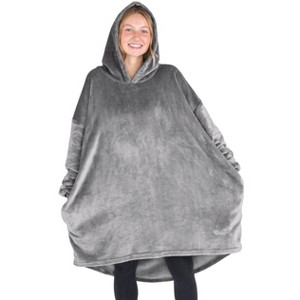 The Bare Homey - Adult Wearable Blanket - Microplush Side Pockets - 1 of 4