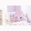 Everyday Kids 2-Pack Standard Pillowcases 30x20 – 100% Cotton Percale, Soft & Breathable – Fits Twin/Full Bed – Owl Design for Girls - 2 of 4
