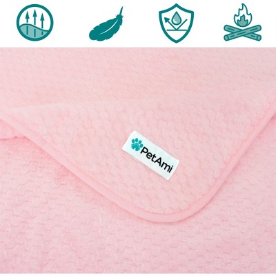 Large Baby Pink Waterproof Fleece Pet Blanket