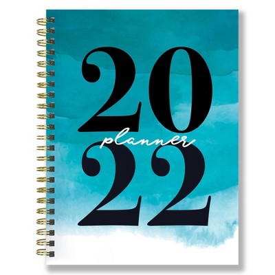 2022 Planner Weekly/Monthly Blue Ombre Medium - The Time Factory