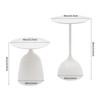 YIYIBYUS Round Side Table Set, Round End Table Set, Matte Black - 3 of 4