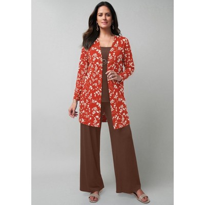 Jessica London Everyday Stretch Knit Wide Leg Pant