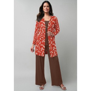 Jessica London Everyday Stretch Knit Wide Leg Pant - 1 of 4