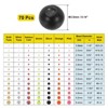 Unique Bargains Fly Tying Slotted Tungsten Round Beads for Variety Jig Hooks 70 Pcs - 2 of 4