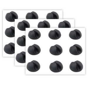 Bluelounge® Cabledrop Minis Cord Management, Black, 9 Per Pack, 3 Packs - 1 of 4