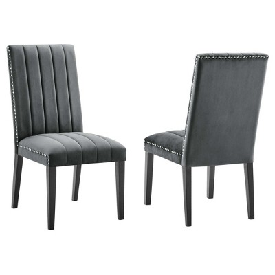 Modway Catalyst Performance Velvet Dining Side Chairs - Set of 2