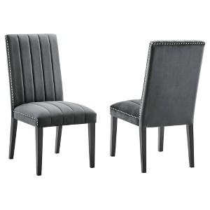 Modway Catalyst Performance Velvet Dining Side Chairs - Set of 2 - 1 of 4