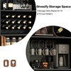 Resenkos 71-Inch Farmhouse Wine Bar Cabinet with Glass Holder - /Natural - 2 of 4