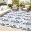 Outdoor Washable Non-Slip Rug for Picnic Balcony Patio Backyard Modern Abstract Waterproof Stain-Resistant Farmhouse Beach Camping - 3 of 4