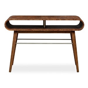 Uttermost Ledger Console Table-Organic Curves & Brass Hardware with Hidden Storage - 1 of 4