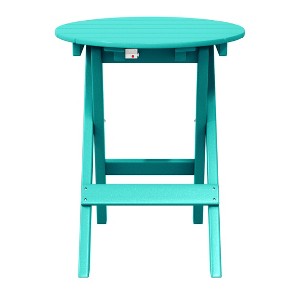 WestinTrends Malibu HDPE Outdoor 24.5 Inch Round Portable Folding Patio Dining Table - 1 of 4