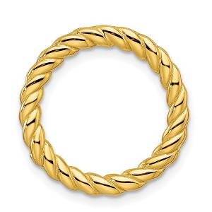 Black Bow Jewelry Gold-Tone Sterling Silver Stackable Medium Rope Slide, 20mm - 1 of 4