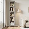 71" Farmhouse Bookcase, 5-Tier Rustic Shelf w/Adjustable Shelves, 31.5" Wide - for Living Room, Office, Library - 3 of 4
