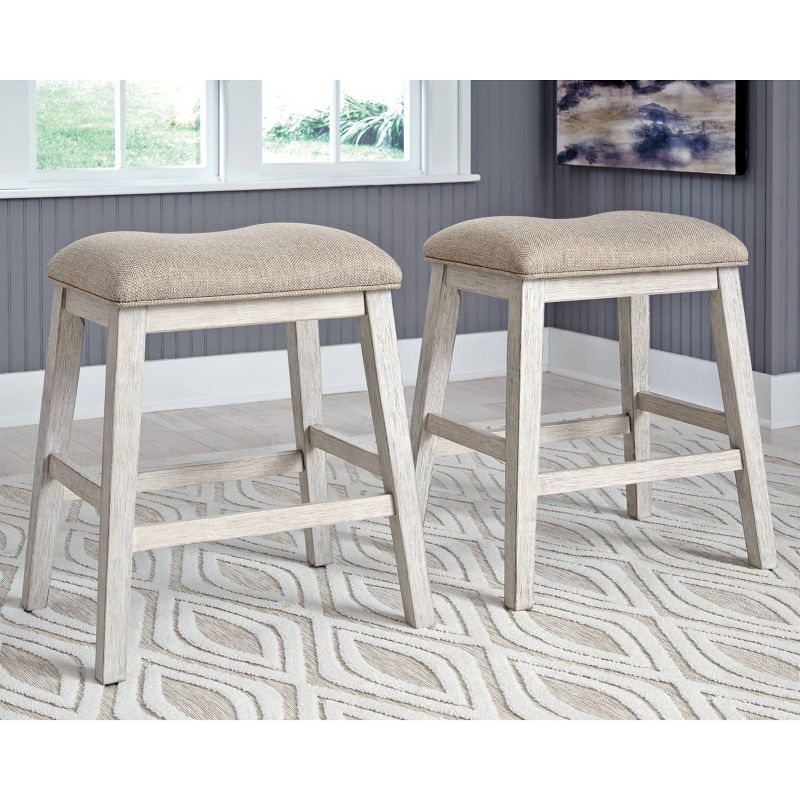 Set of 2 Skempton Upholstered Counter Height Barstools Beige - Signature Design by Ashley, 5 of 8