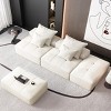 4 PCS Modern Oversized Modular Sofa, DIY Combination Sofa with 2 Ottomans, Tufted Sofa with Chenille Fabric Pillows-Baofuwish - 2 of 4
